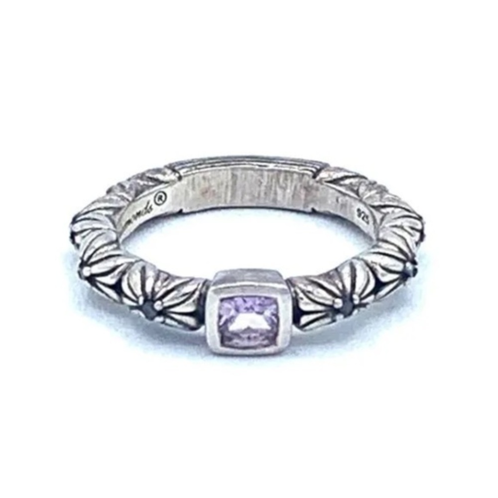 Stephen Dweck Diamonds Rose De France Florette sterling silver ring